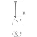  Redo 01-1399 - Luster na sajli KASHI 1xE27/42W/230V | Eponuda.com