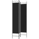 Sobna pregrada s 3 panela crna 120x220 cm od tkanine | Eponuda.com