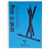 Clairefontaine blok Graf it za suhu tehniku A4 90gr, mix boja, bjanko | shoptok.hr