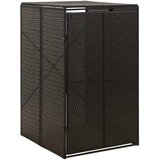  Spremište za kantu za smeće crno 70 x 80 x 117 cm od poliratana | Eponuda.com