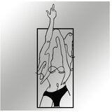 Wallity Zidna dekoracija Cool Woman 1, 24 x 63 cm, Crna Cijene