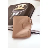  Ladies Eco Leather Wallet Dark Beige Jezorea