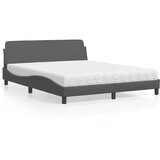  Krevet s madracem Dover sivi 160 x 200 cm od umjetne kože | shoptok.hr
