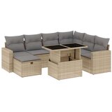  8-dijelni set vrtnih sofa od poliratana s jastucima bež | shoptok.hr