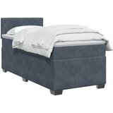  Boxspring krevet s madracem Tamnosiva 100 x 200 cm Baršun | shoptok.hr