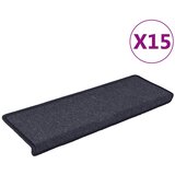  Prostirke za stepenice 15 kom 65x21x4 cm tamno sive i plave pravokutne rubove | shoptok.hr