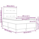  Krevetna konstrukcija s madracem Tamnosmeđi Tkanina 120 x 200 cm | shoptok.hr