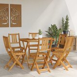  Vanjske bistro stolice 6 pcs Prirodna Čvrsto drvo akacije | Eponuda.com