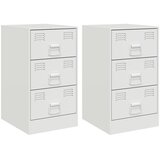  Noćni ormarići 2 kom bijeli 34,5 x 39 x 62 cm čelični | Eponuda.com