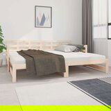  Izvlečna dnevna postelja trdna borovina 2x(90x200) cm, (20724310) | Shoptok.si