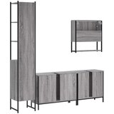  4-dijelni set kupaonskog namještaja siva boja hrasta drveni | shoptok.hr