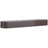 Furnova Visoka greda iz prašno premazanega jekla 584x140x68 cm rjava, (21922215) | Shoptok.si