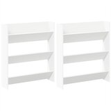  Zidni ormarići za cipele 2 kom bijeli 80 x 18 x 90 cm drveni | shoptok.hr