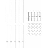  Stup za ogradu 5 pcs Srebrno 150 cm Čelik | shoptok.hr