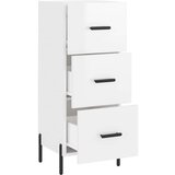  Komoda sjajna bijela 34 5 x 34 x 90 cm od konstruiranog drva | shoptok.hr