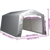  Skladišni šator 300 x 600 cm čelični sivi | shoptok.hr