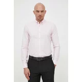 Boss Pamučna košulja ORANGE za muškarce, boja: ružičasta, regular, s talijanskim ovratnikom