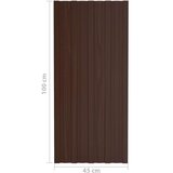 Krovni panel 36 pcs Smeđa 100 x 45 cm Pocinčani čelik - Smeđa 100 x 45 cm 36 | shoptok.hr