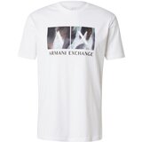 Armani Exchange Majica smeđa / crna / bijela Cijene
