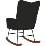 vidaXL Stolica za ljuljanje crna baršunasta | shoptok.hr