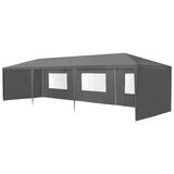 Multi Garden komercijalni vrtni paviljon šator – 3 × 9 m, 8 zidova, sivi | shoptok.hr