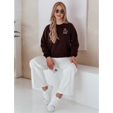 DStreet Bluza damska oversize z haftem CHERSOFT brązowa | shoptok.hr
