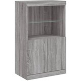  Komoda s LED svjetlima boja sivog hrasta 60,5x37x100 cm | Eponuda.com