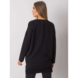 Fashion Hunters RUE PARIS Black cotton tunic for women | Shoptok.si