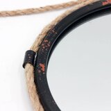 FUNLY MEE okroglo kovinsko ogledalo z vrvjo - 31 cm | Shoptok.si
