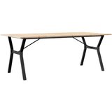  Blagovaonski stol Y-oblika 200x100x75 cm od borovine i čelik | shoptok.hr