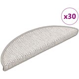 vidaXL Samolepilne preproge za stopnice Sisal-Look 30 kosov Platina, (22012640) | Shoptok.si