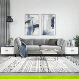The Living Store Klubska mizica 2 kosa visok sijaj bela 50x50x40 cm inžen. les - Klubska Mizica, (21574827) Cene