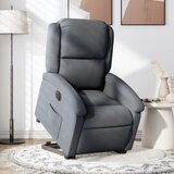 Maison Chic Električni naslanjač - Relax naslanjač s funkcijo vstajanja temno siv žamet, (22062354) | Shoptok.si