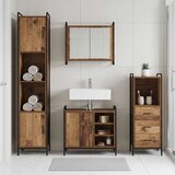  Set ormarića za kupaonicu 3 kom. Staro drvo 40 x 36 x 109 5 cm - Staro drvo Ormarić za umivaonik (1 vrata i 1 polica) + viseći o | shoptok.hr