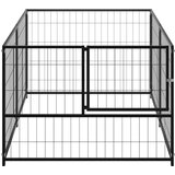 vidaXL Pasji boks črn 200x100x70 cm jeklo | Shoptok.si