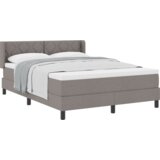  Okvir kreveta s madracem taupe 160x200 cm tkanina | shoptok.hr
