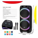 Ms Mobile Zvučnik bluetooth NDR-1312 (DSP) 80W 2*12 inča sa dva mikrofona crni | Eponuda.com