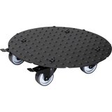 Wagner Pomični podstavek za lončnice ALASKA, aluminij, nosilnost 150 kg, okrogle oblike, Ø 300 mm, črne barve | Shoptok.si