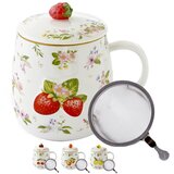 Easy Life Set skodelica s cedilom - tisana Fancy Fruit 450ml / več vzorcev / porcelan, inox, (5000267685) | Shoptok.si