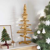  Drveno božićno drvce s stalakom Smeđa 90 cm Masivna borovina | Eponuda.com
