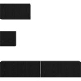 vidaXL Set TV jedinica Ostalo s pohranom s vratima 4 pcs Crni hrast 80 x 30 x 30 cm | shoptok.hr