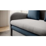 ELTAP Modra/svetlo siva žametna raztegljiva sedežna garnitura 130 cm Ario – | Shoptok.si
