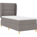  Postelja s vzmetnico Taupe 100x200 cm Tkanina, (22051549) | Shoptok.si