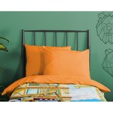 Good Morning Oranžna enojna bombažna otroška posteljnina 140x200 cm Building – | Shoptok.si