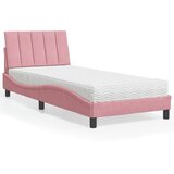  Krevet s madracem Hanko ružičasti 80 x 200 cm baršunasti | shoptok.hr