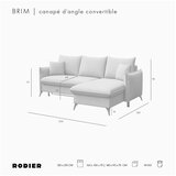 Rodier Rožnata raztegljiva/s prostorom za shranjevanje kotna sedežna garnitura (desni kot/z ležalnikom) Brim – | Shoptok.si