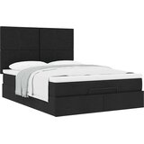  Otomanski krevet s madracem crni 140x200 cm tkanine | shoptok.hr