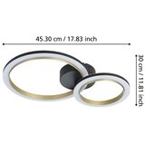 Eglo 901223 - led prigušiva stropna svetiljka calliera LED/12W/230V crna/zlatna | Eponuda.com