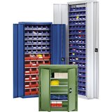 eurokraft pro Omara za material, iz jeklene pločevine, višina 1575 mm, encijan modra RAL 5010, 9 polic | Shoptok.si