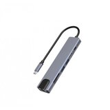 Kettz adapter tip c 8/1 4K HDMI/USBx2/SD/TF/USB-C/PD/Lan KT-801G | Eponuda.com